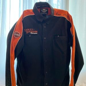 Harley-Davidson Large Men’s Button Up Shirt Black